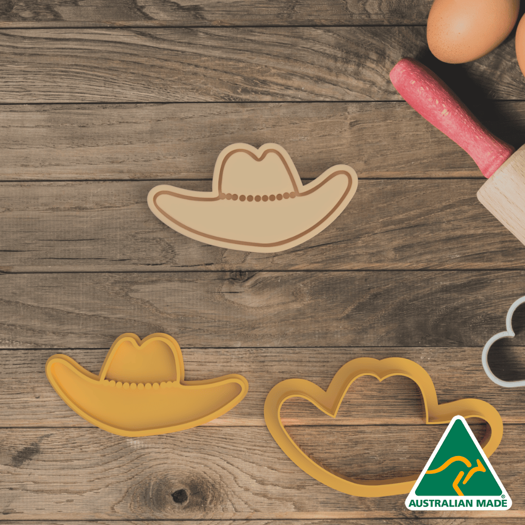 Cowboy Hat Cookie Cutter and Embosser Stamp