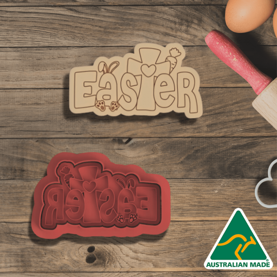 Easter- 3 Bunnies Cookie Cutter and Embosser Stamp (Copy)