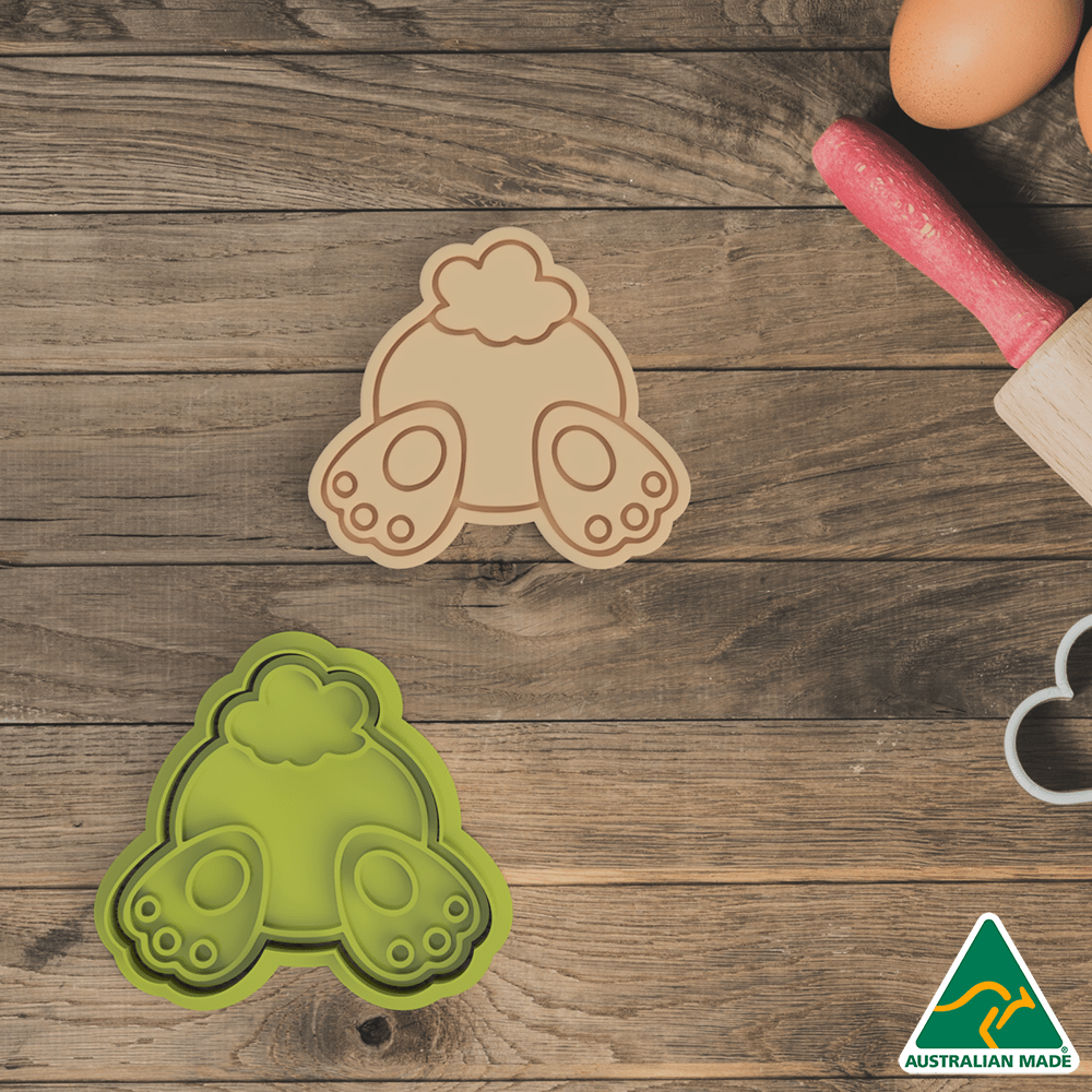 Easter Bunny Feet Cookie Cutter And Embosser Stamp
