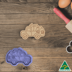 Easter Bunny In A Truck Cookie Cutter And Embosser Stamp
