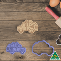Easter Bunny In A Truck Cookie Cutter And Embosser Stamp