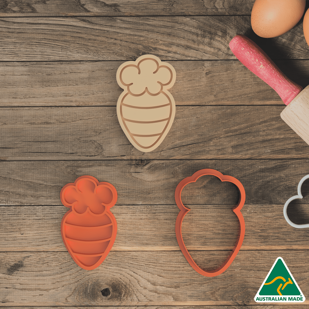 Orange Easter Carrot Cookie Cutter and Embosser Stamp