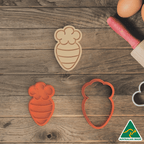 Orange Easter Carrot Cookie Cutter and Embosser Stamp