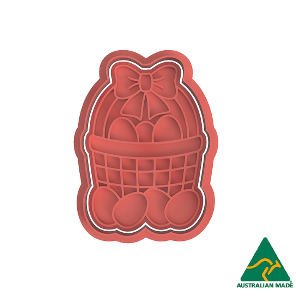 Easter Egg Basket Cookie Cutter and Embosser Stamp