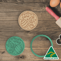 Round Easter Cookie Cutter And Embosser Stamp
