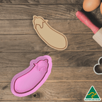 Eggplant Cookie Cutter and Embosser Stamp