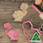 Elephant with Balloons Cookie Cutter and Embosser Stamp