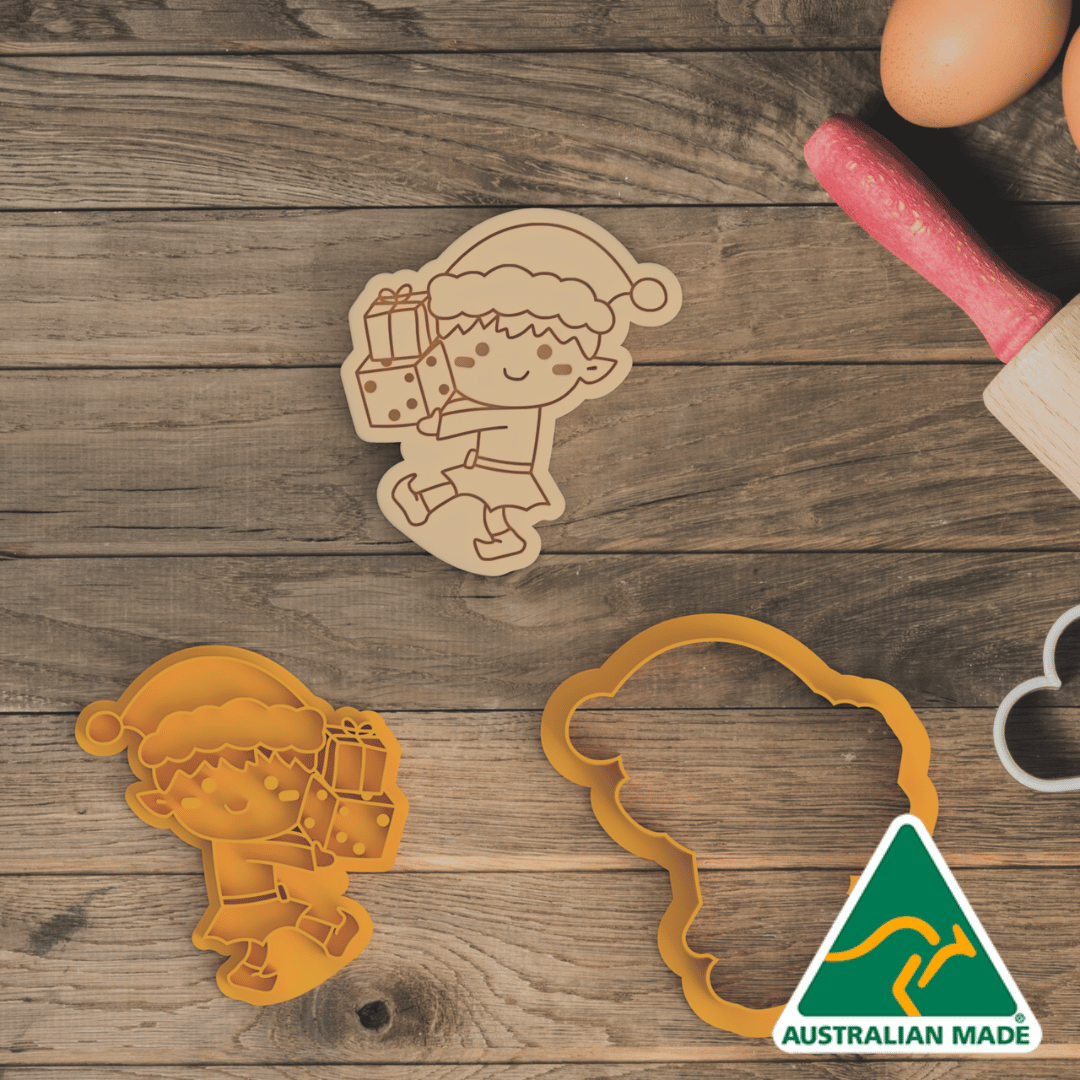 Elf Cookie Cutter and Embosser Stamp