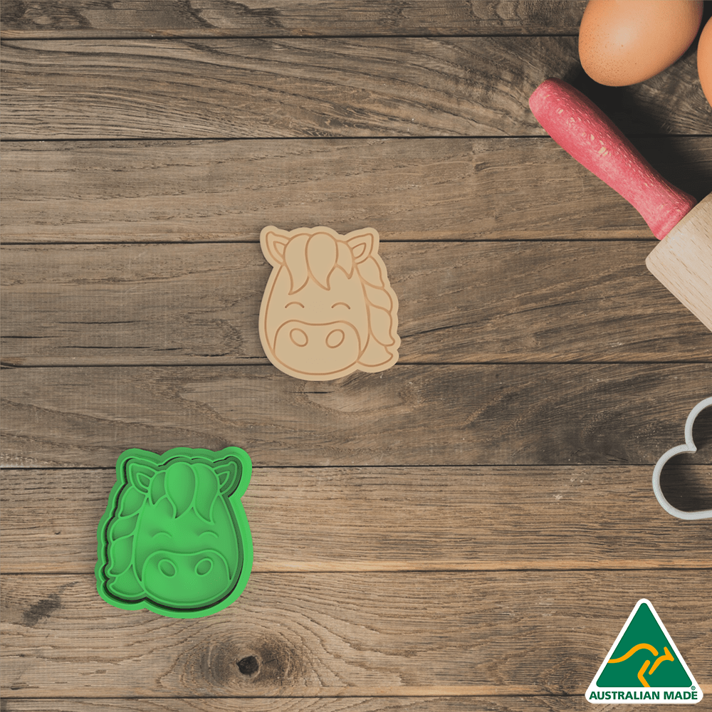 Farm Animals- Horse Cookie Cutter And Embosser Stamp