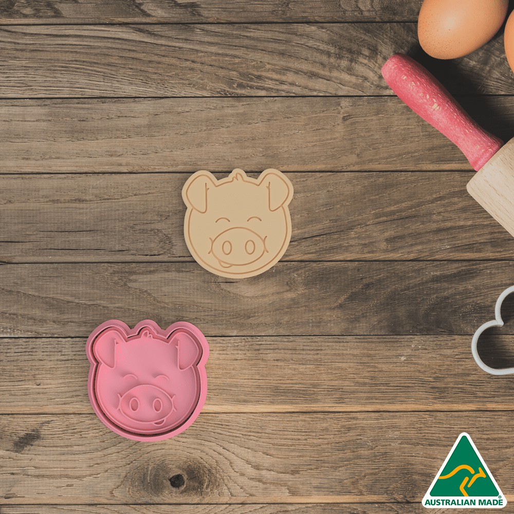 Farm Animals- Pig Cookie Cutter And Embosser Stamp
