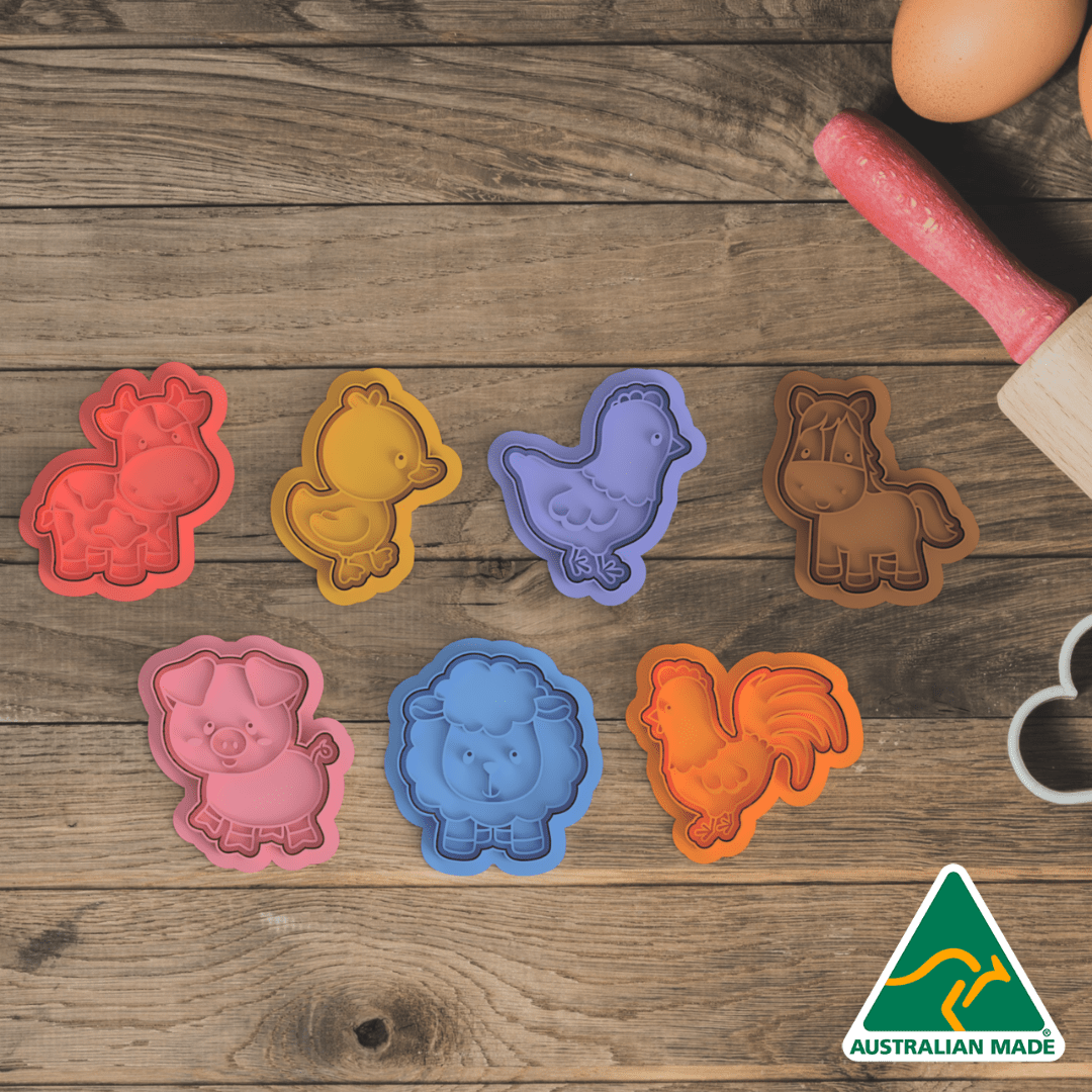 Farm Collection Cookie Cutter and Embosser Stamp