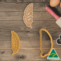 Feather Cookie Cutter and Embosser Stamp