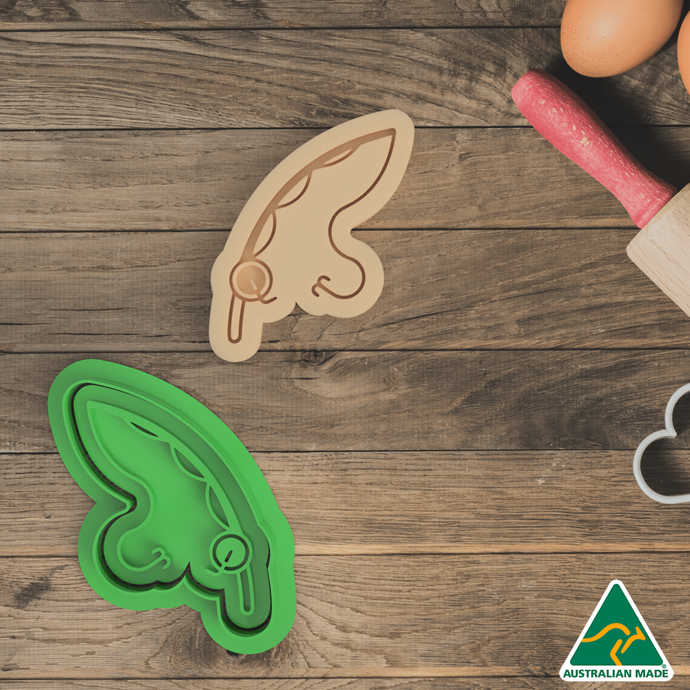 Fishing Rods Cookie Cutter and Embosser Stamp