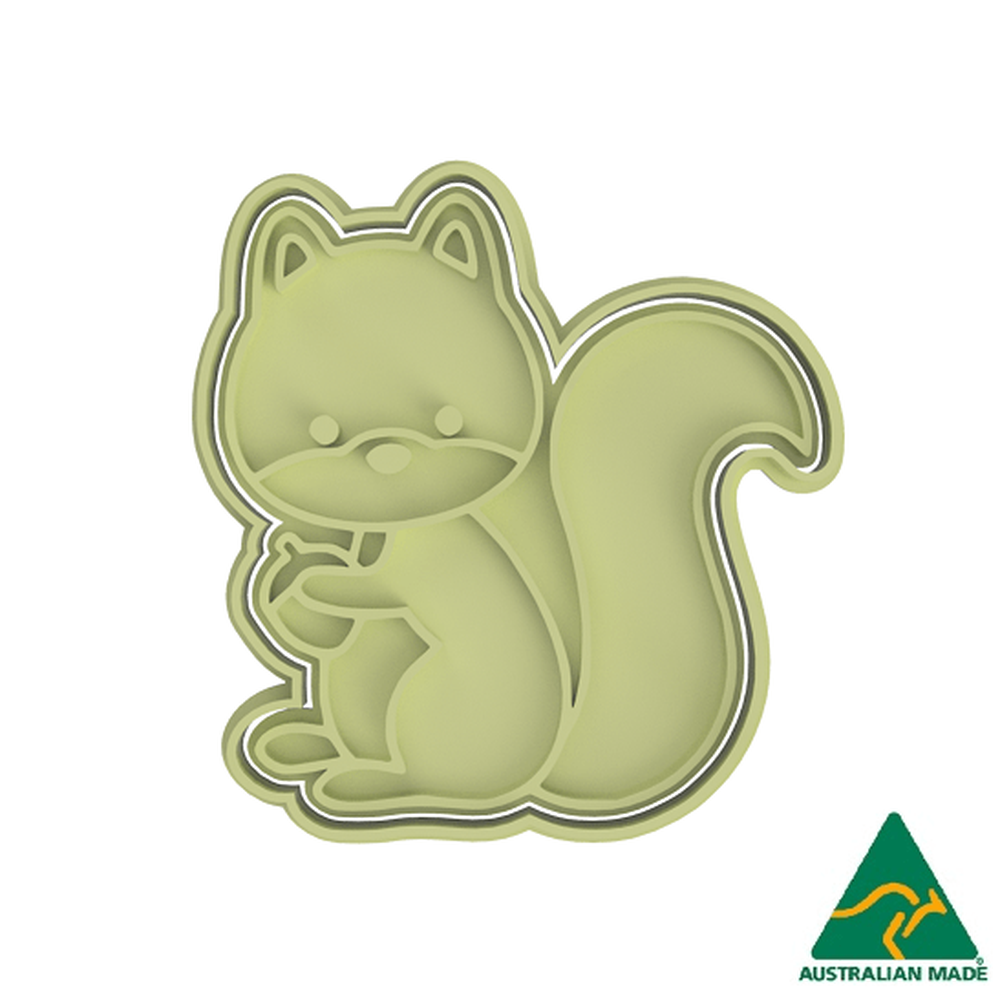 Forest Animals- Squirrel Cookie Cutter And Embosser Stamp