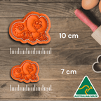 Frilled-Neck Lizard Cookie Cutter And Embosser Stamp