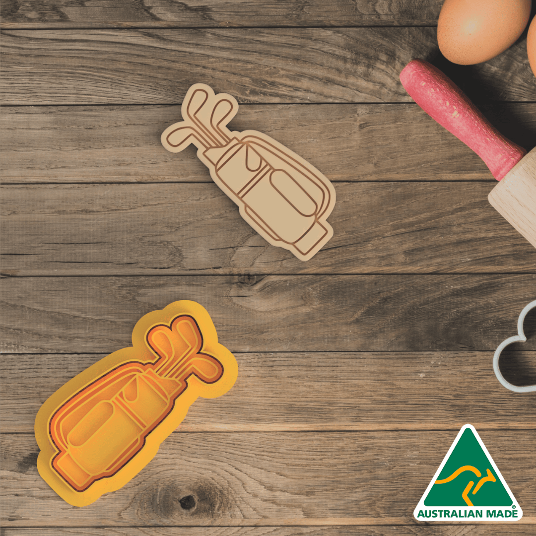 Golf Clubs Cookie Cutter and Embosser Stamp