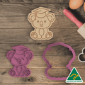 Graduated Koala Cookie Cutter and Embosser Stamp