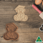 Graduation Bear Cookie Cutter and Embosser Stamp