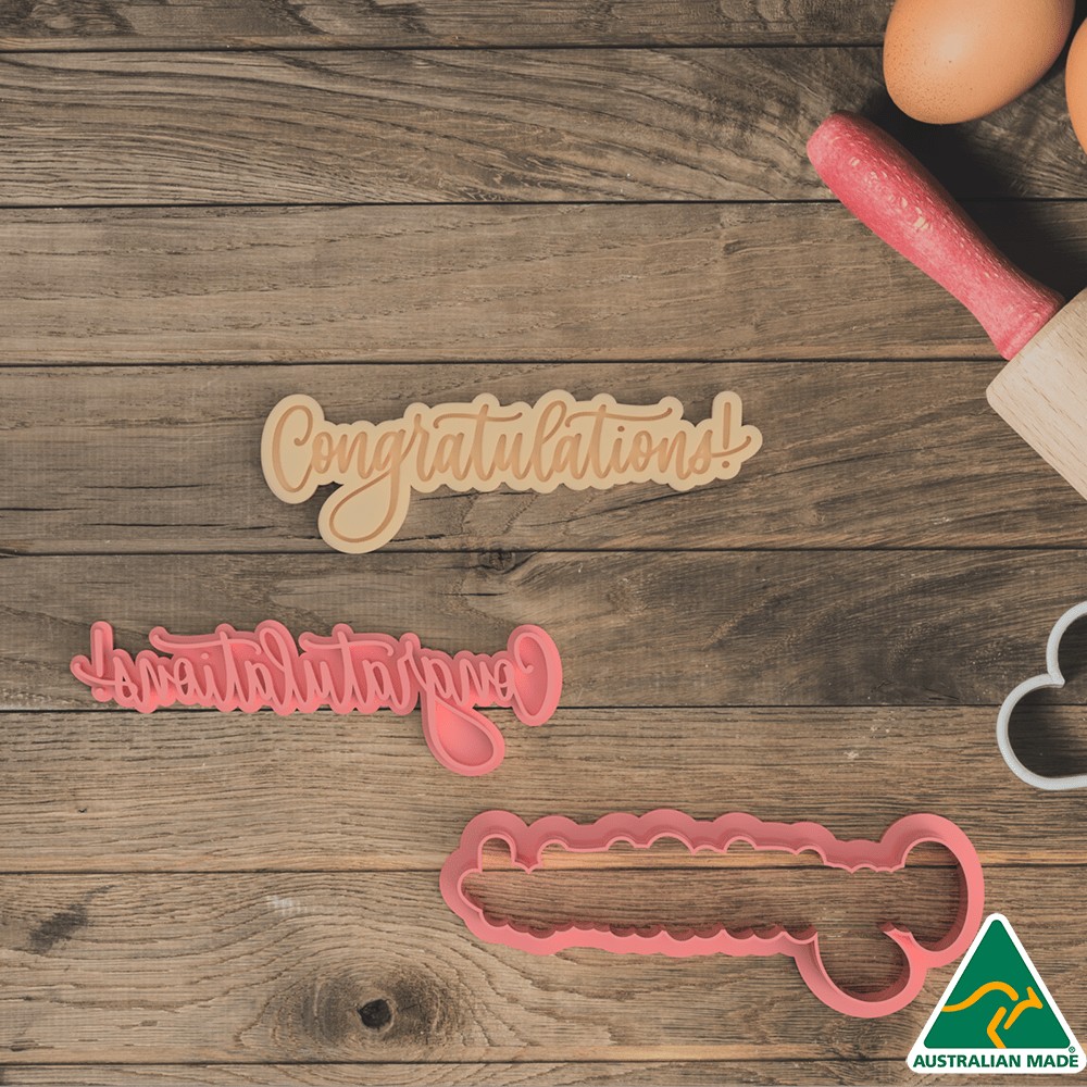 Graduation Set Cookie Cutter and Embosser Stamp