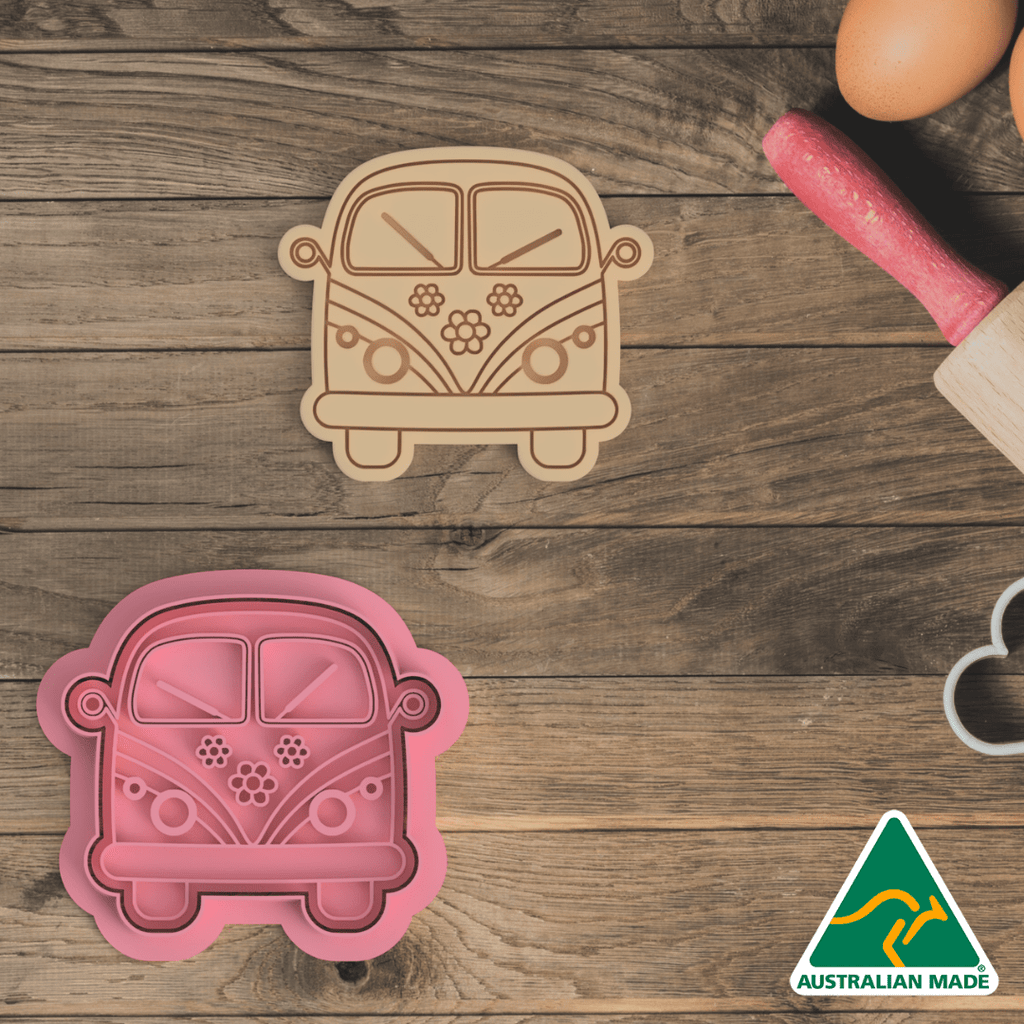 Groovy Van Cookie Cutter and Embosser Stamp