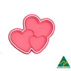 Group Of Hearts Cookie Cutter and Embosser Stamp