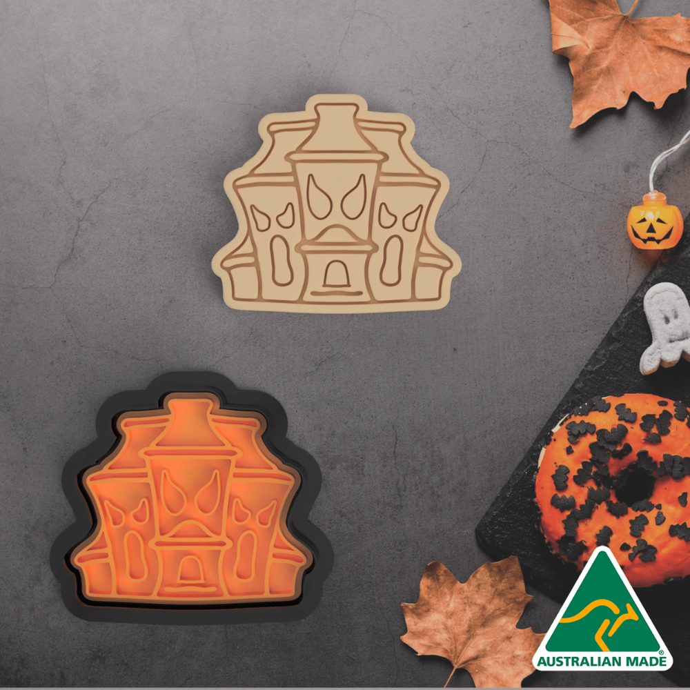 Halloween House Cookie Cutter and Embosser Stamp