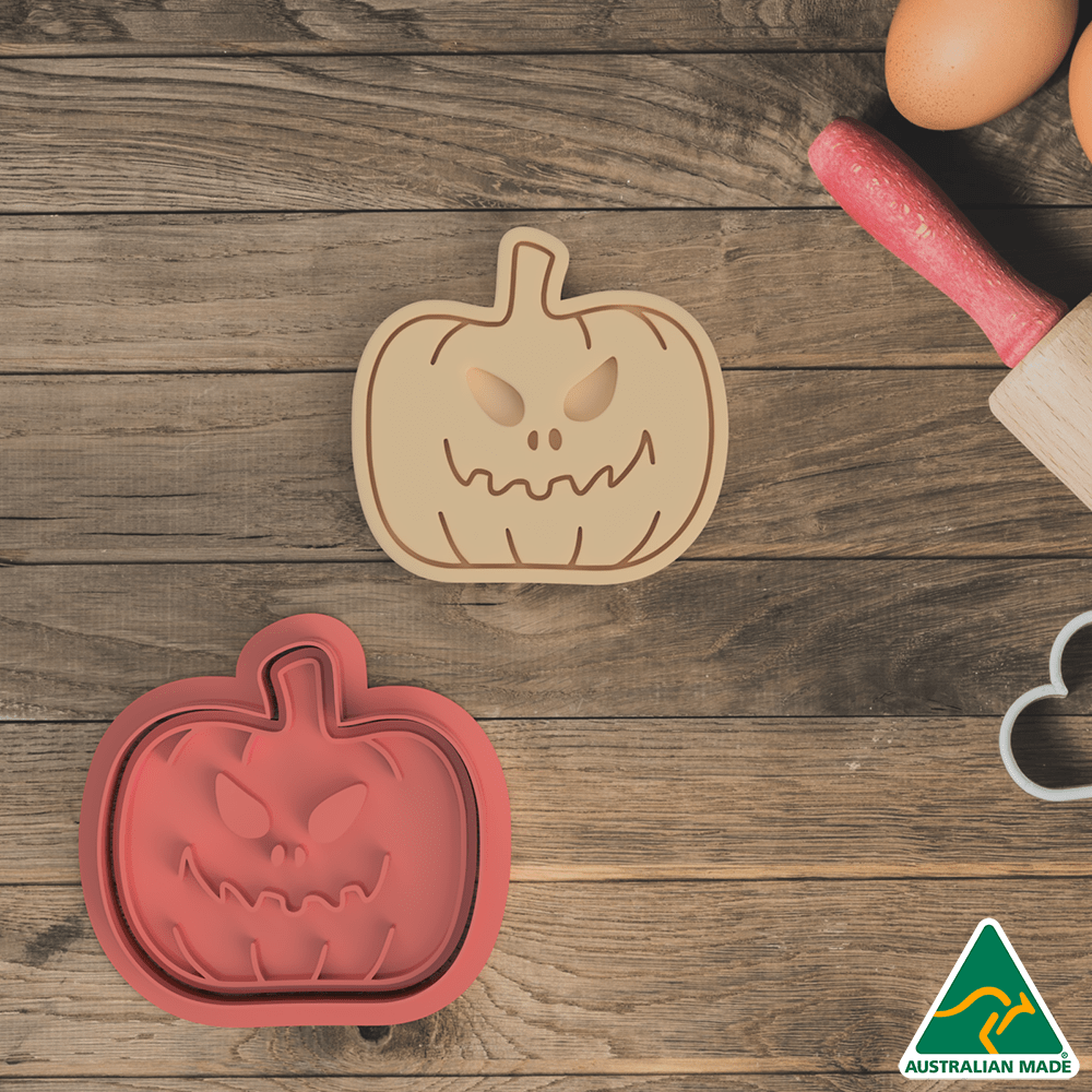 Halloween Jack-O-Lantern Cookie Cutter And Embosser Stamp
