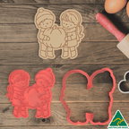Halloween Pumpkin Family Cookie Cutter and Embosser Stamp