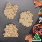 Halloween Set Cookie Cutter and Embosser Stamp