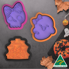 Halloween Set Cookie Cutter and Embosser Stamp
