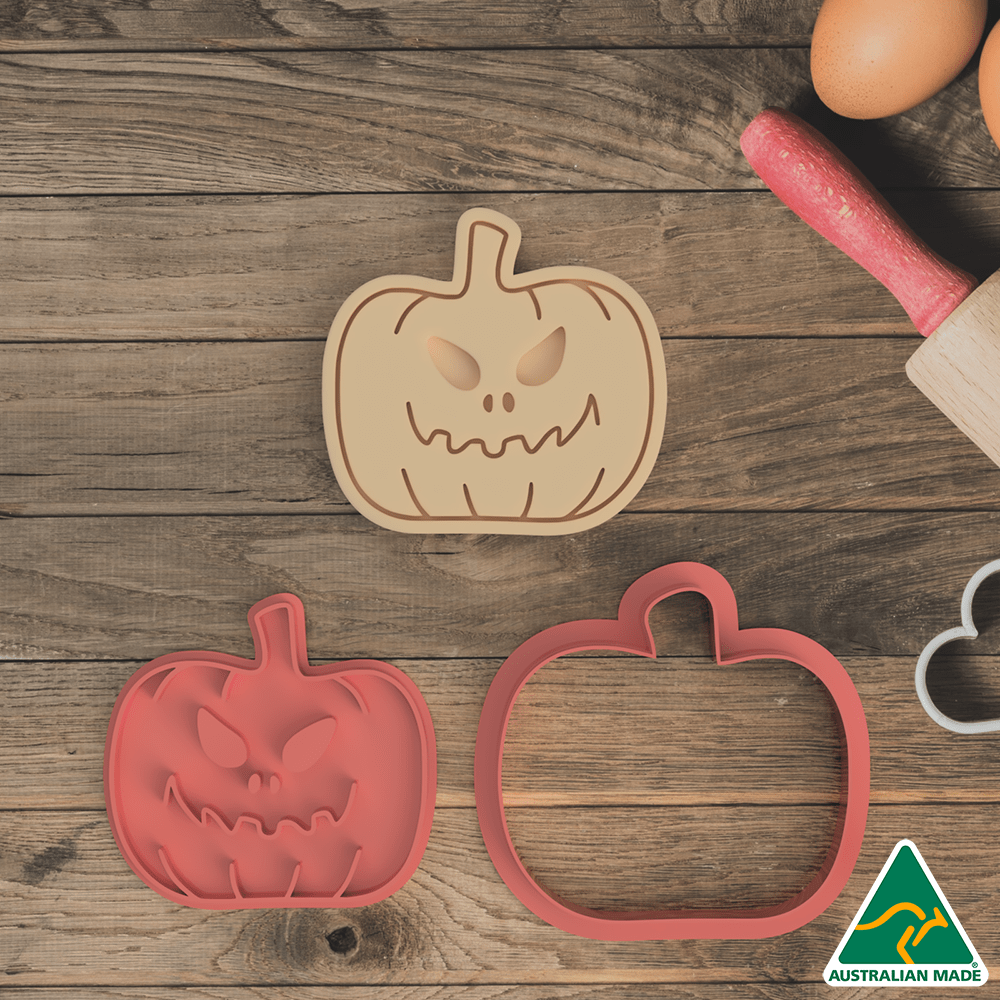 Halloween Set of 6 Cookie Cutter And Embosser Stamp