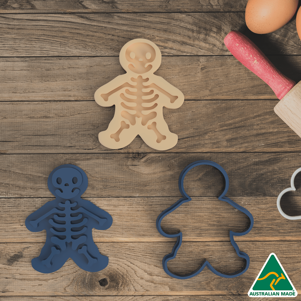 Halloween Skeleton Cookie Cutter and Embosser Stamp