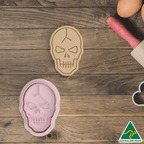 Halloween Skull Cookie Cutter And Embosser Stamp