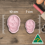 Halloween Skull Cookie Cutter And Embosser Stamp