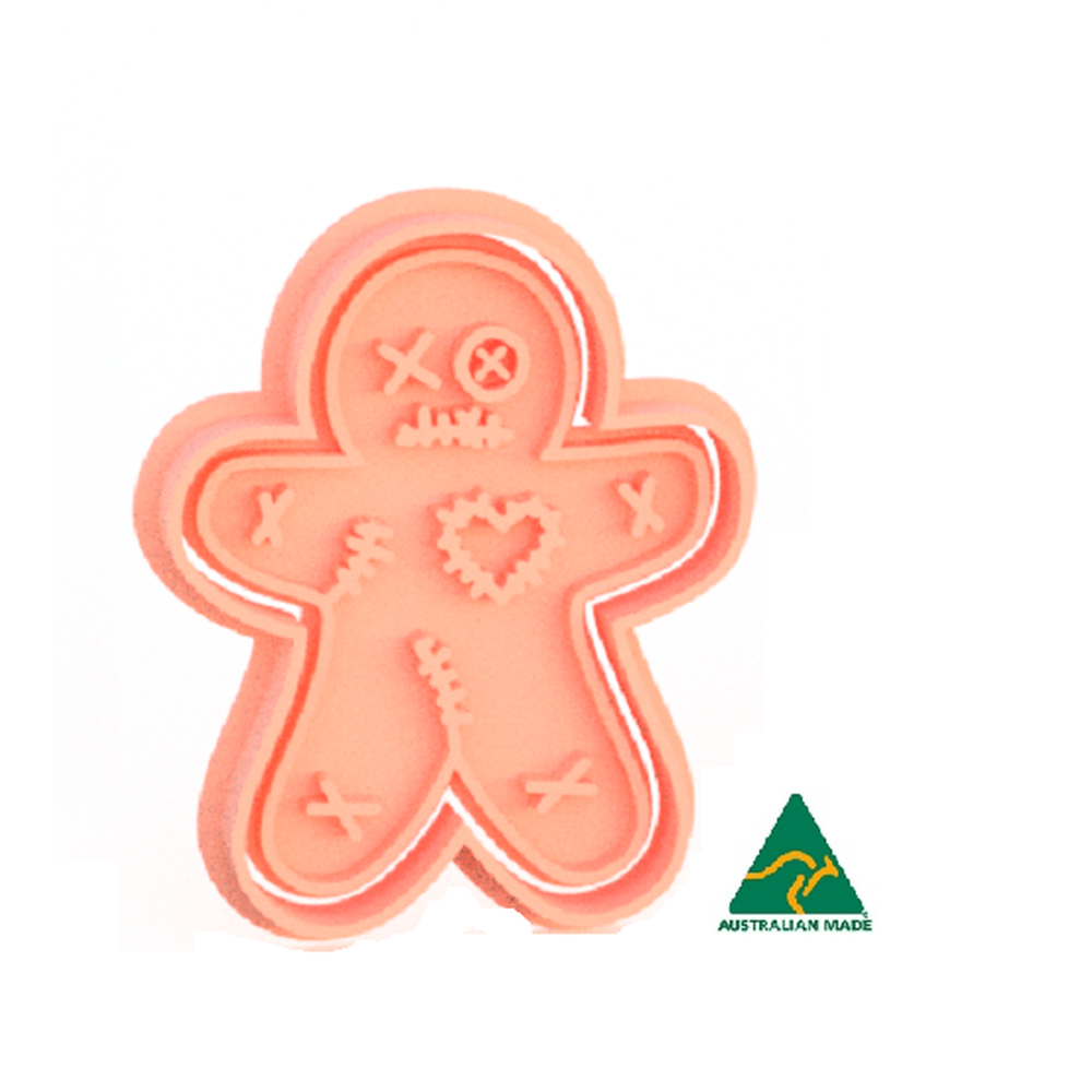 Halloween Undead Gingerbread Man Cookie Cutter And Embosser Stamp