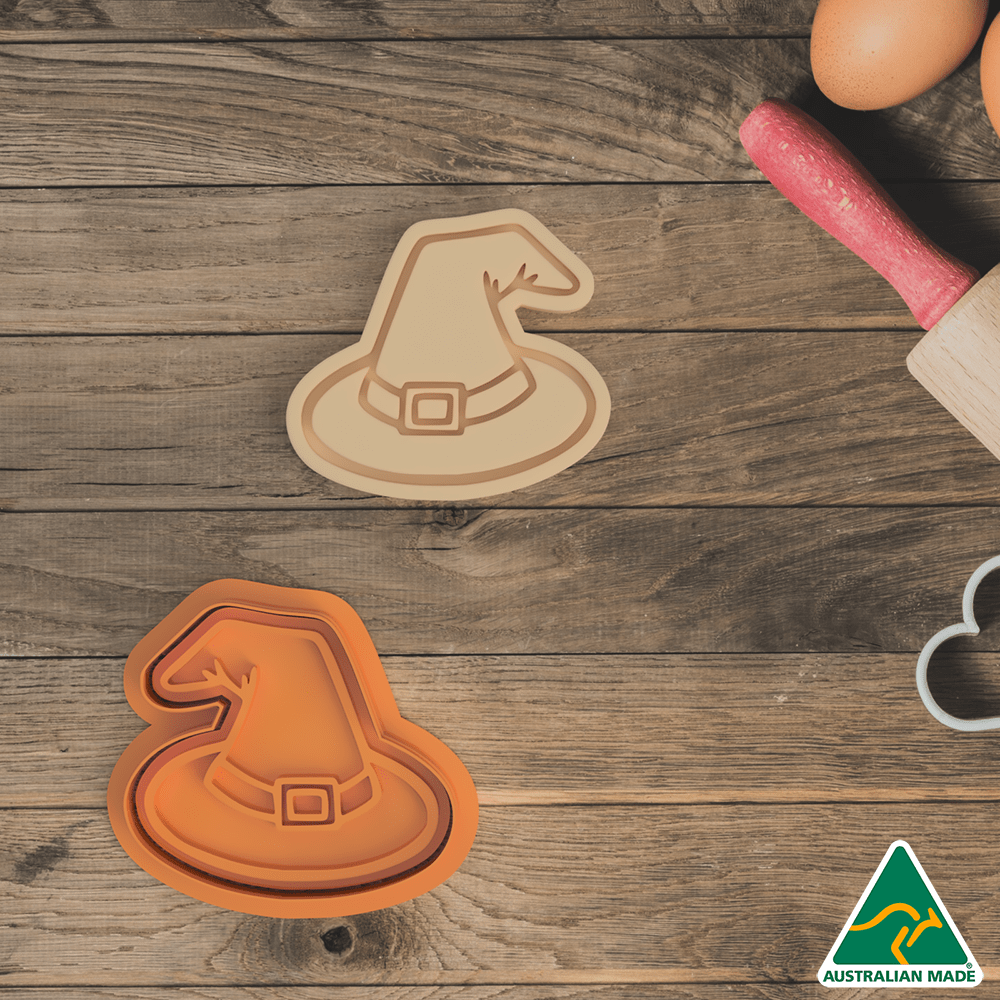 Halloween Witches Hat Cookie Cutter And Embosser Stamp