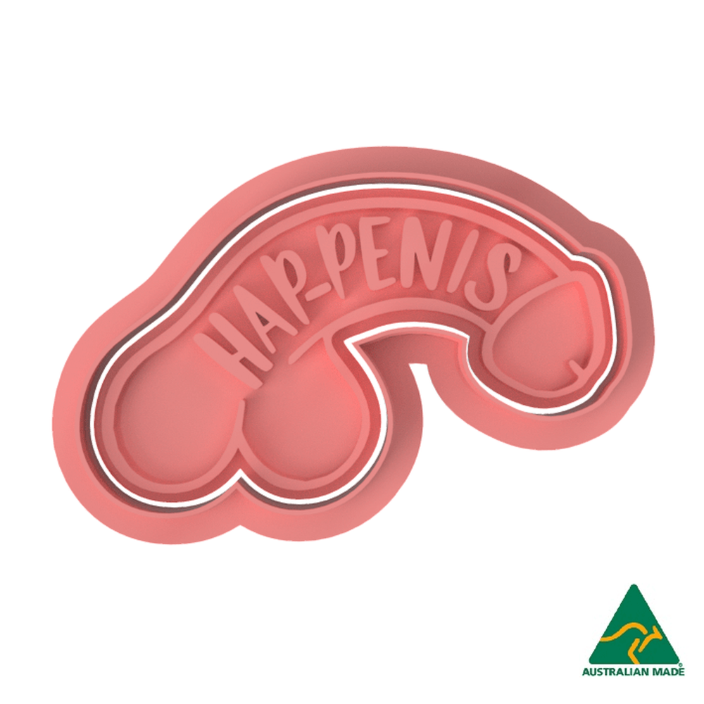 Hap-Penis Cookie Cutter and Embosser Stamp