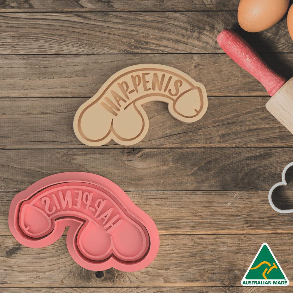 Hap-Penis Cookie Cutter and Embosser Stamp