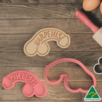 Hap-Penis Cookie Cutter and Embosser Stamp