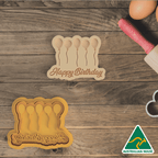 Happy Birthday Balloons Cookie Cutter And Embosser Stamp