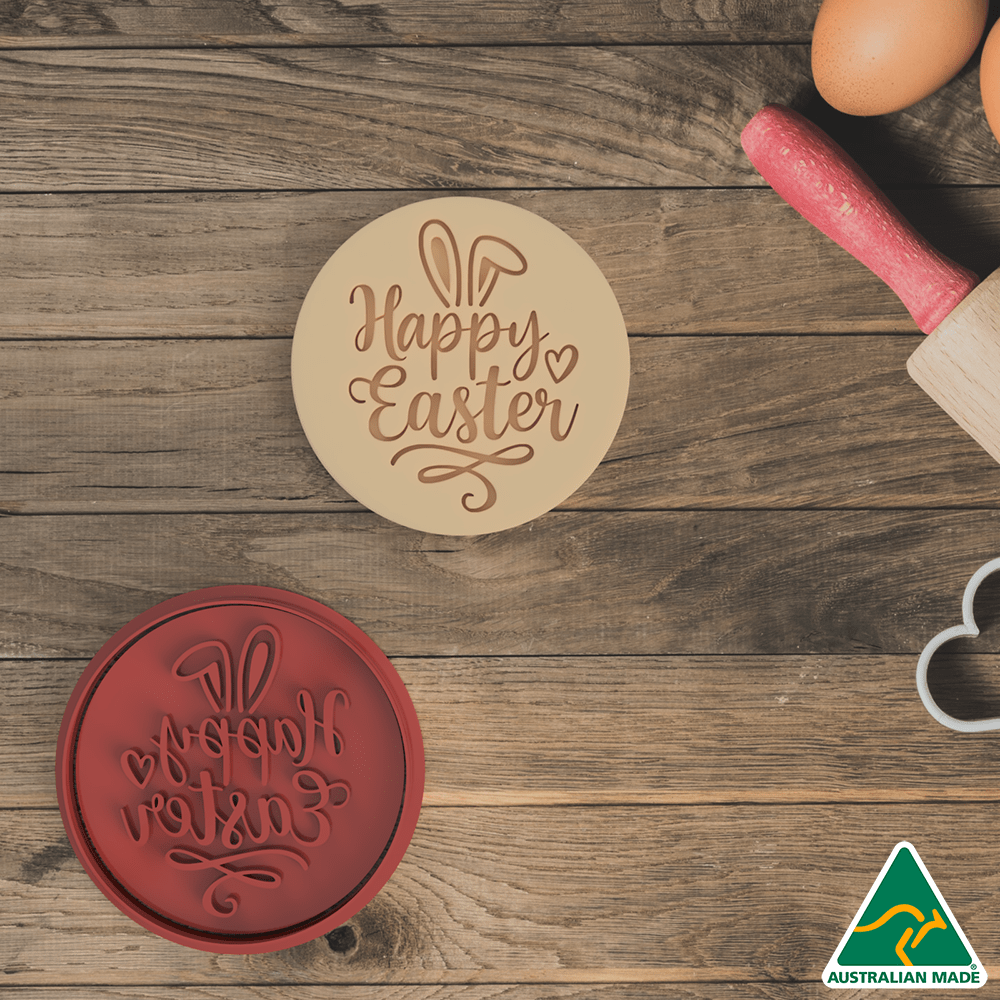 Happy Easter V1 Cookie Cutter And Embosser Stamp