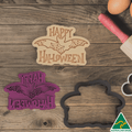 Happy Halloween Cookie Cutter and Embosser Stamp