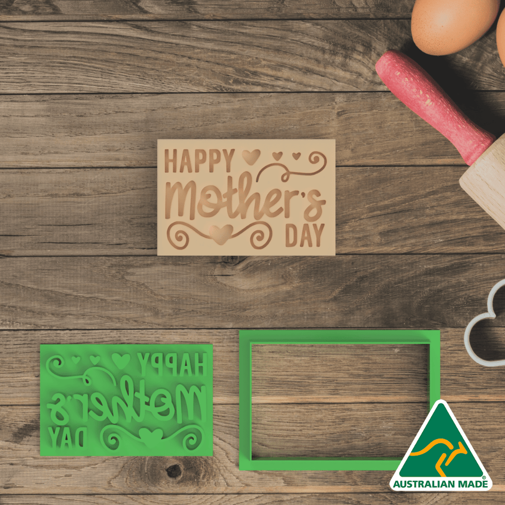 Happy Mother's Day Cookie Cutter and Embosser Stamp