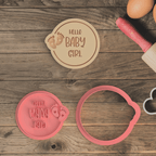 Hello Baby Girl Cookie Cutter and Embosser Stamp