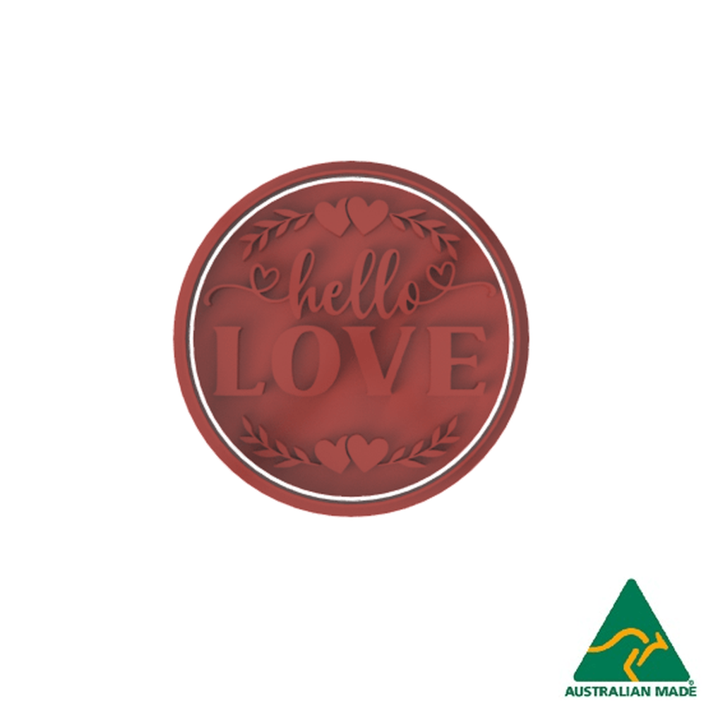 Hello Love Cookie Cutter/Fondant Embosser Stamp