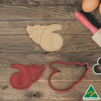 Flame Number 6 Cookie Cutter and Embosser Stamp