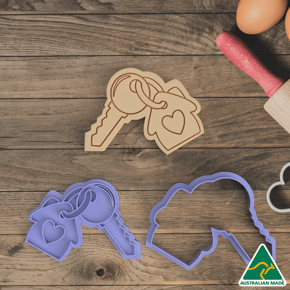 House Keys Cookie Cutter and Embosser Stamp