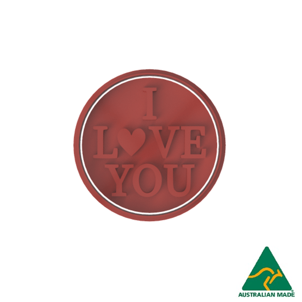 I Love You Cookie Cutter/Fondant Embosser Stamp