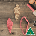 Ice Cream Cone Cookie Cutter and Embosser Stamp