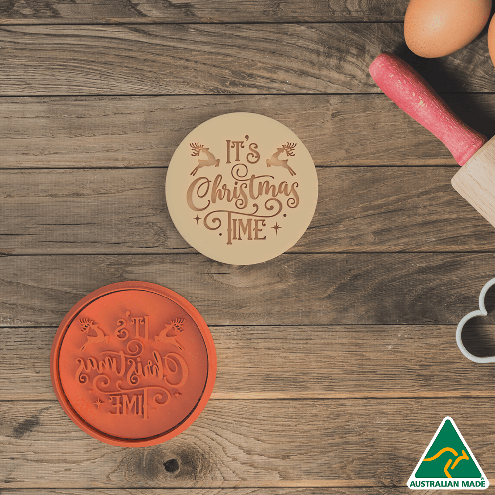 Its Christmas Time Stamp Cookie Cutter and Fondant Embosser